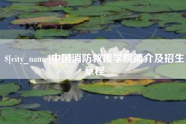 太原中国消防救援学院简介及招生章程