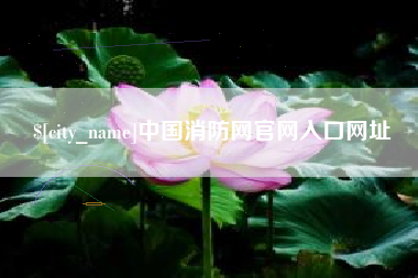 太原中国消防网官网入口网址