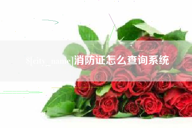 太原消防证怎么查询系统