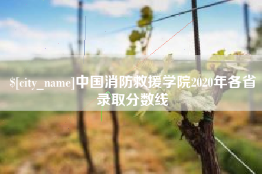 太原中国消防救援学院2020年各省录取分数线