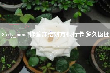 太原诈骗冻结对方银行卡,多久返还