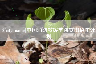 太原中国消防救援学院安徽招生计划