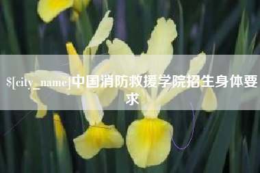 太原中国消防救援学院招生身体要求