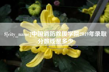 太原中国消防救援学院2019年录取分数线是多少