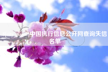 太原中国执行信息公开网查询失信名单