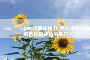 太原5000米滑冰接力-团队成员之间的信任是成功的基石