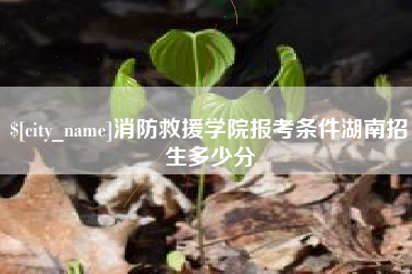 太原消防救援学院报考条件湖南招生多少分