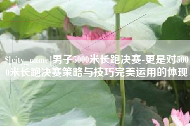 太原男子5000米长跑决赛-更是对5000米长跑决赛策略与技巧完美运用的体现