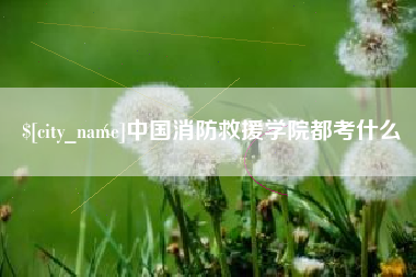 太原中国消防救援学院都考什么