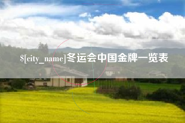 太原冬运会中国金牌一览表