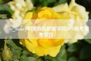 太原中国消防救援学院2020高考报考条件