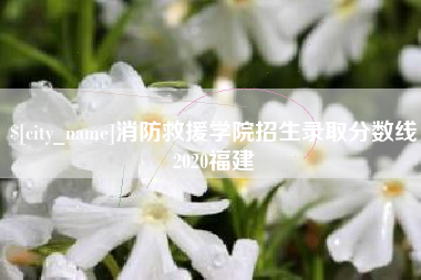太原消防救援学院招生录取分数线2020福建