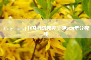 太原中国消防救援学院2020年分数线