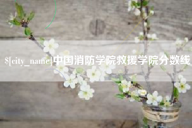 太原中国消防学院救援学院分数线